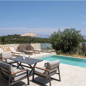  3 bedroom stone villa with pool & seaview, near Acharavi, sleeps 6